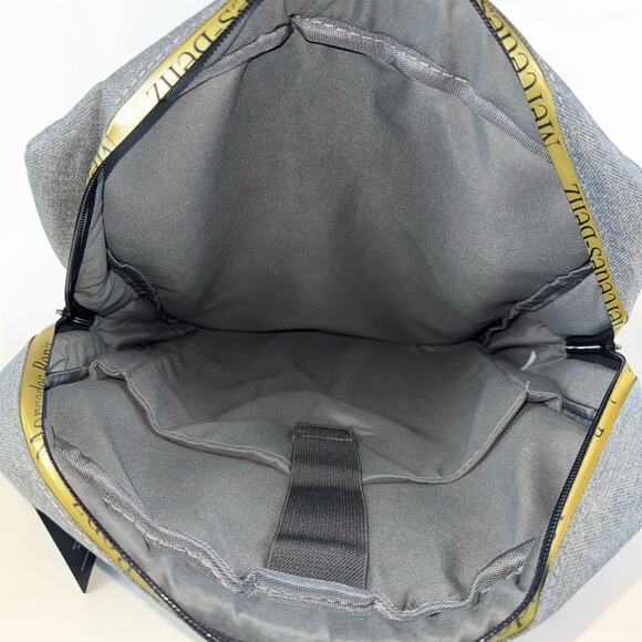 Mercedes-Benz Backpack with Laptop Sleeve Gray and Gold School / Work - Picture 4 of 7
